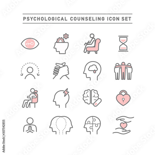 PSYCHOLOGICAL COUNSELING ICON SET
