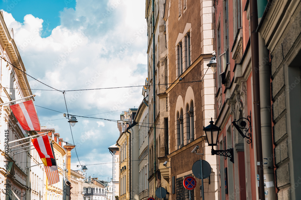 Old town street in Riga, Latvia