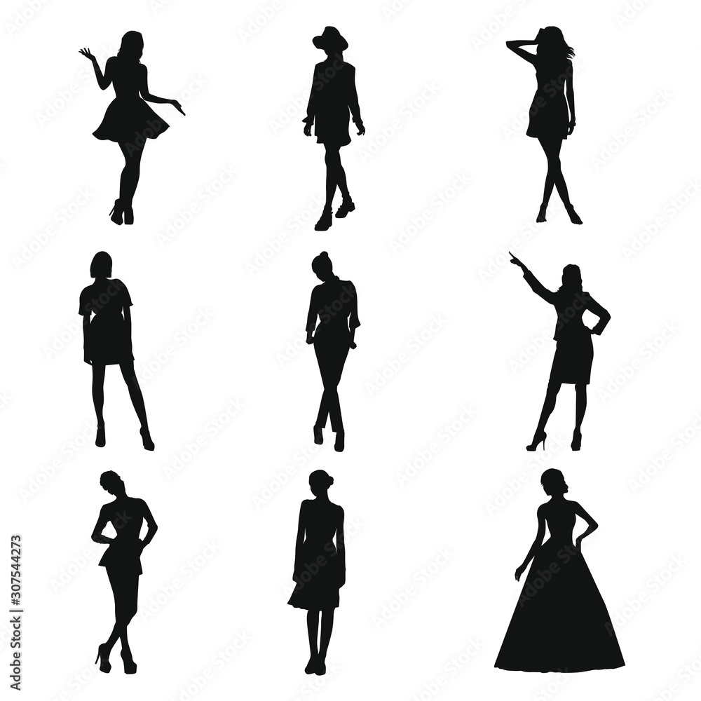 Fototapeta premium Woman Silhouettes