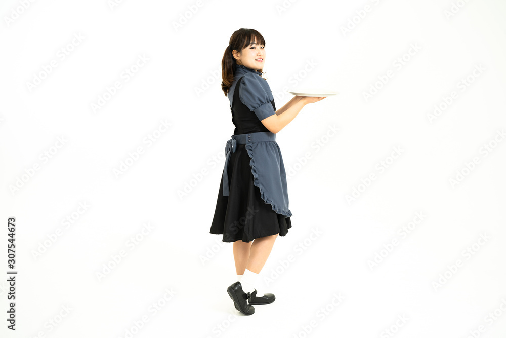 カフェのウェイトレス