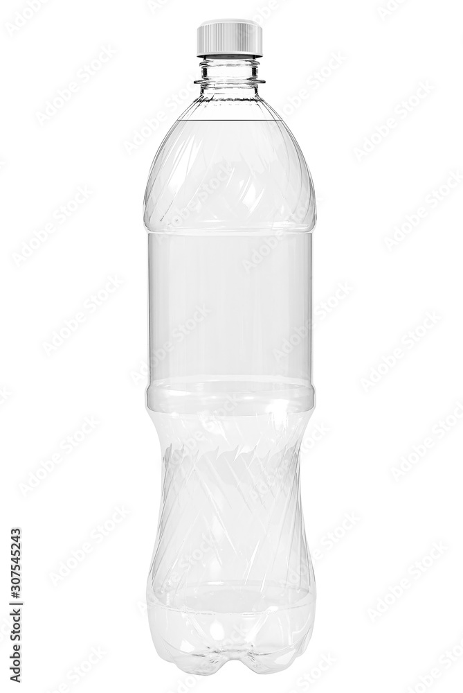 Closed bottle plastic of drinking water isolated on white background. New plastic bottle with closed lid, filled with water, isolated on white background Closed bottle plastic of drinking water isolated on white background. New plastic bottle with closed lid, filled with water, isolated on white background
