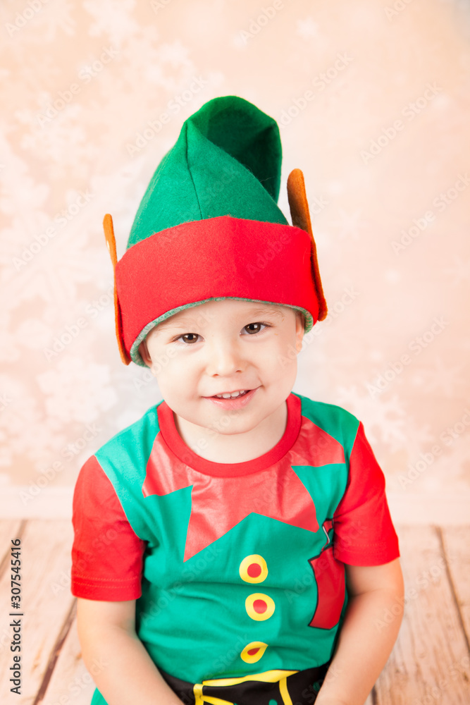 Happy child in christmas portrait or photo Happy child in christmas portrait or photo