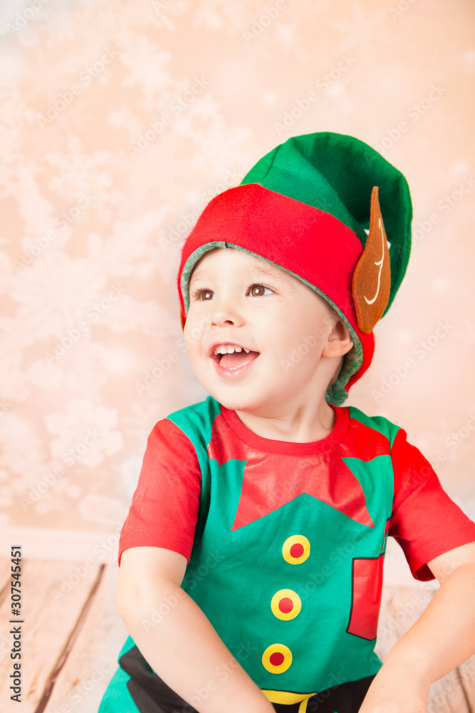 Happy child in christmas portrait or photo Happy child in christmas portrait or photo