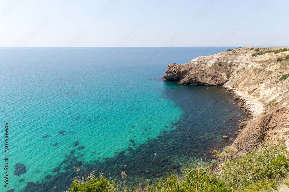 beautiful azure bay of the black sea