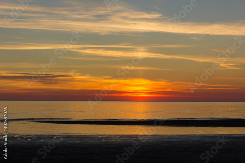 gorgeous sunset on the north sea © Veselomne