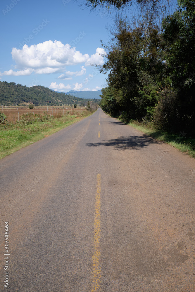 Paisaje de carretera en Michoacan