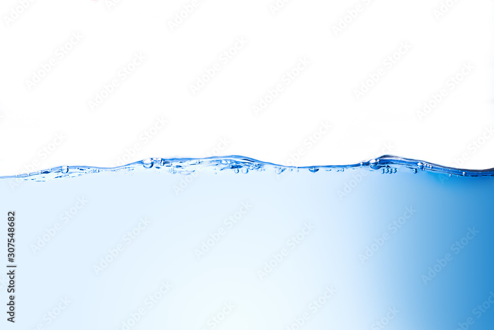Clean water waves on a white background Clean water waves on a white background