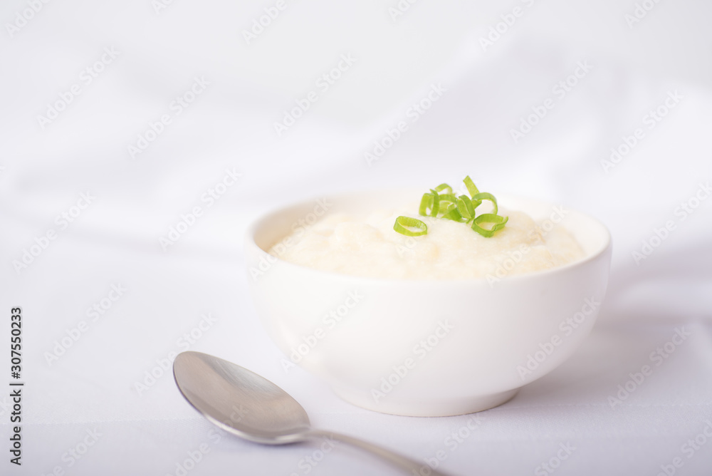 Mashed Potato style homemade food in winter