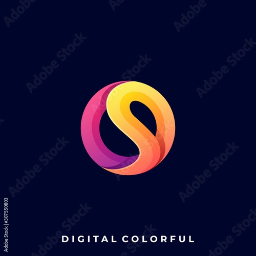 Abstract Sphere Colorful Illustration Vector Design Template