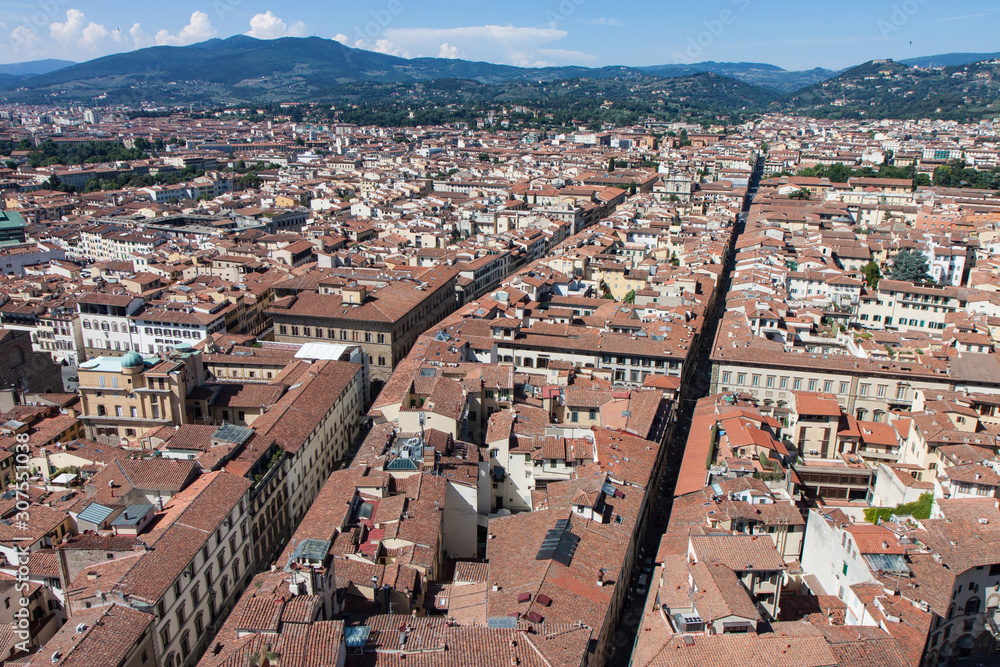 Obraz premium City Blocks with Red Clay Roofs In Florence