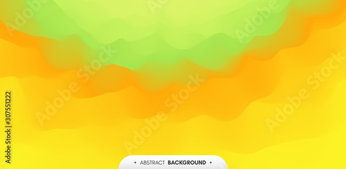 Wavy gradient backdrop. Abstract background with dynamic effect. Bright smooth transitions. 3D vector Illustration for design.