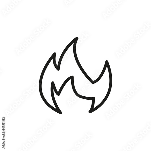 Simple fire line icon.