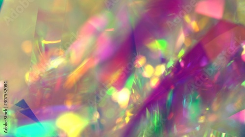 Blurry Holographic Iridescent Gradient Rainbow Abstract Glare Holiday Background