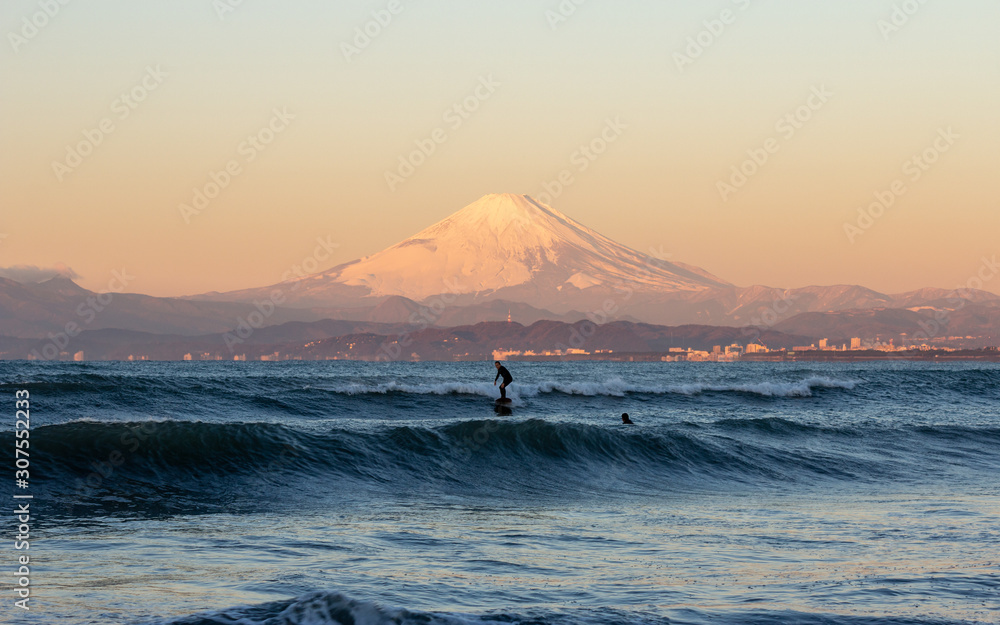 湘南 片瀬海岸からの富士山 湘南 片瀬海岸からの富士山