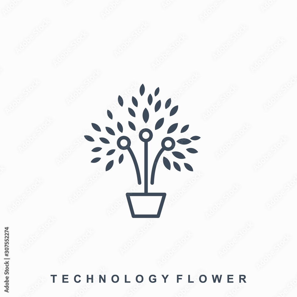 Obraz premium Leaf Natural Growth Illustration Vector Design Template