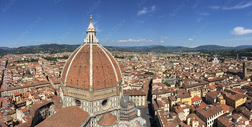 Dome of the Duomo di Firenze and Surrounding City of Florence