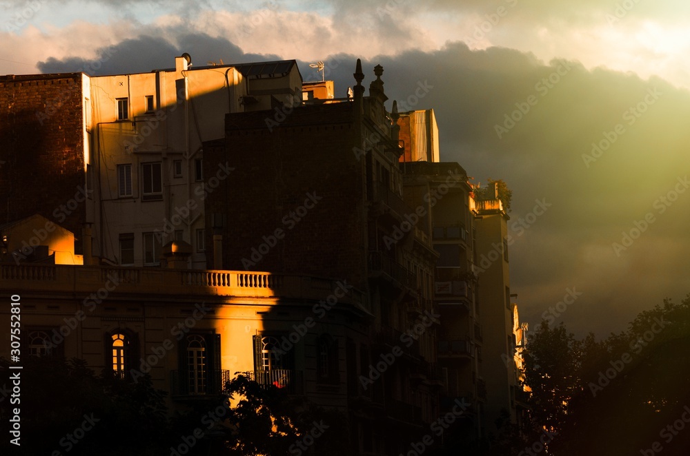 Fototapeta premium Barcelona dusk
