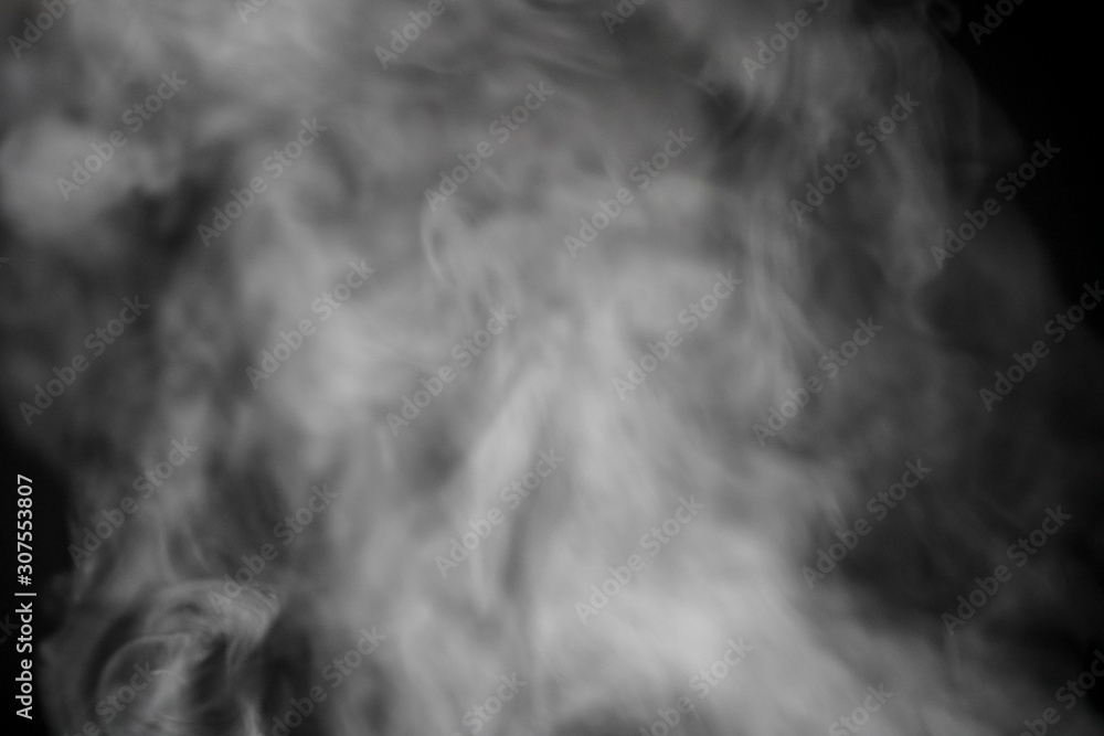 水蒸気・黒背景 水蒸気・黒背景