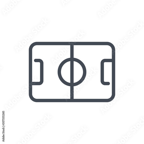 Football field line icon. Sport game category vector outline sign.