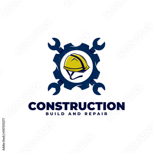 construction Build & Repair Logo Vector Icon Illustration