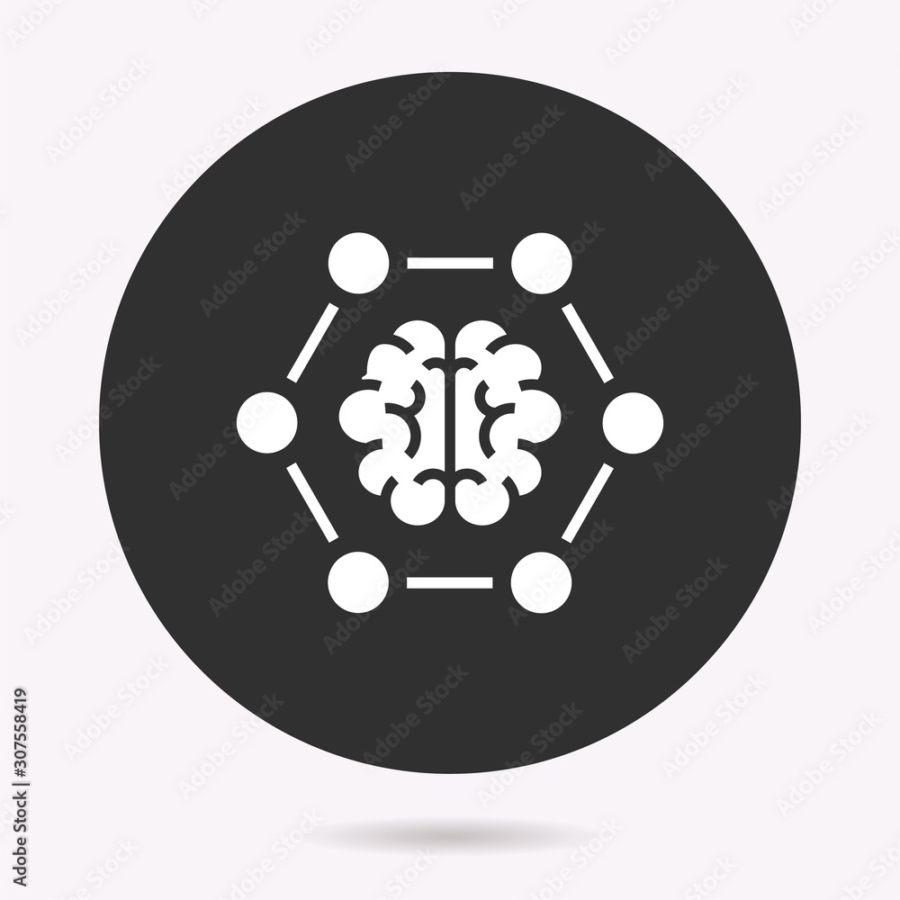 Machine learning - vector icon. Illustration isolated. Simple pictogram. Machine learning - vector icon. Illustration isolated. Simple pictogram.