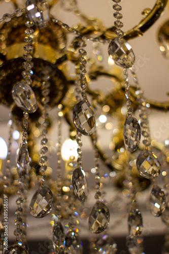 Beautiful chandelier in the theater Kemerovo, Russia. Going to the theater