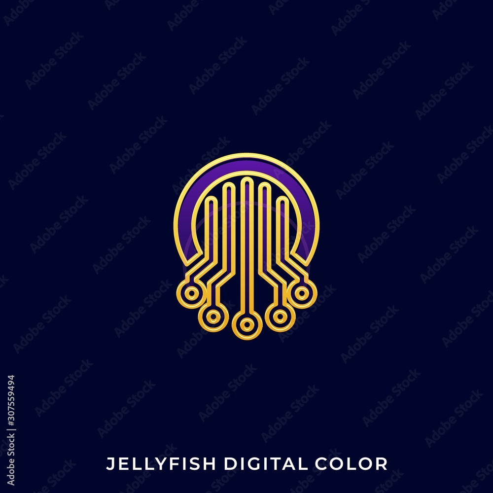 Jellyfish Illustration Vector Template Jellyfish Illustration Vector Template