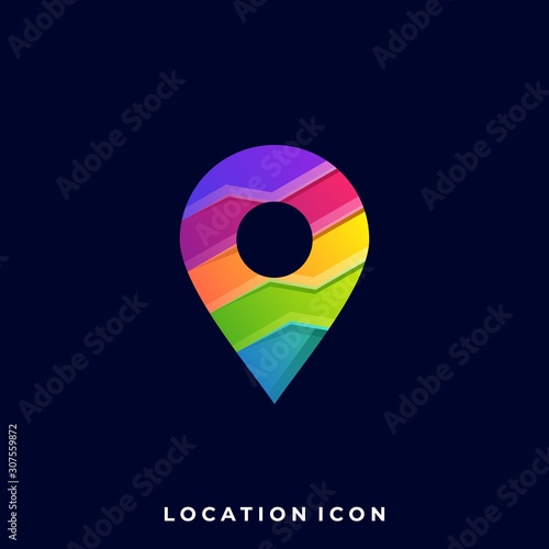 Free Download Pin Location Illustration Vector Template - GFXLoad