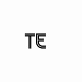 Initial outline letter TE style template