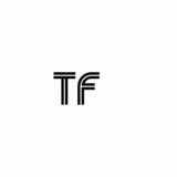 Initial outline letter TF style template