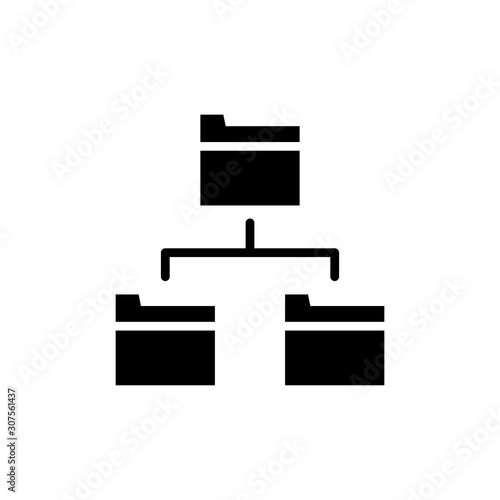Server Folder Vector Glyph Icon, Solid Style.