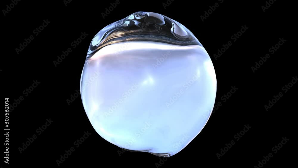 Water Drops with Alpha Channel. Looped Background, 4K resolution.