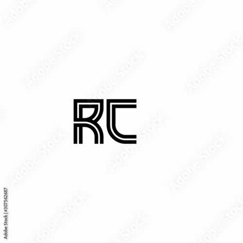 Initial outline letter RC style template