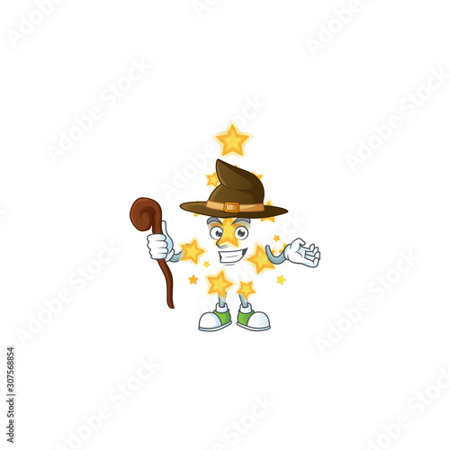 Happy Halloween Witch christmas star cartoon character style