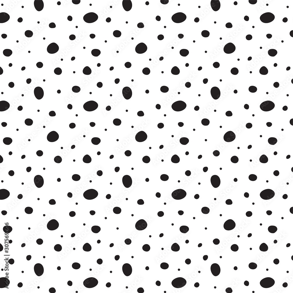 Polka dot seamless background with hand drawn doodle shapes. Irregular abstract texture with random dots, circles, animal skin. Polka dot seamless background with hand drawn doodle shapes. Irregular abstract texture with random dots, circles, animal skin.