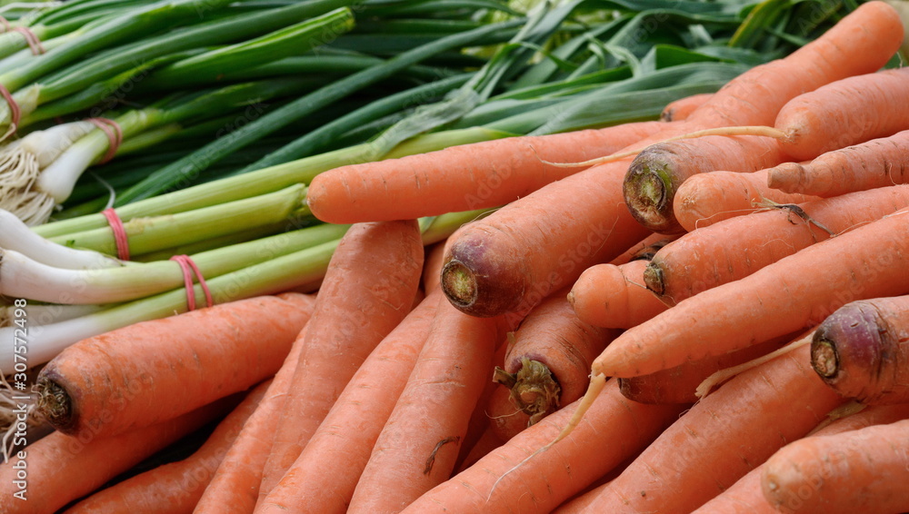 Various kind of organic vegetables in the market