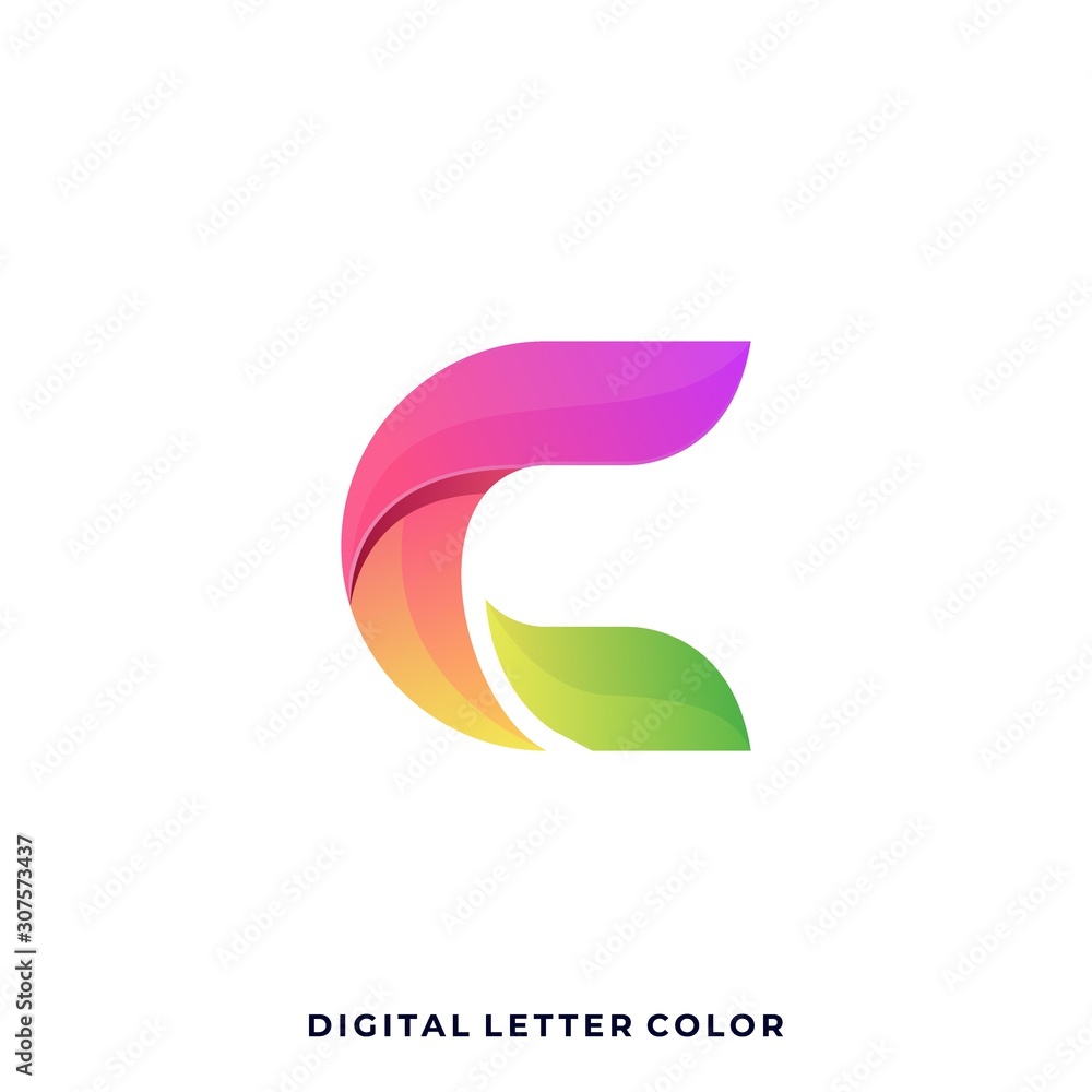 Obraz premium Letter C Illustration Vector Template