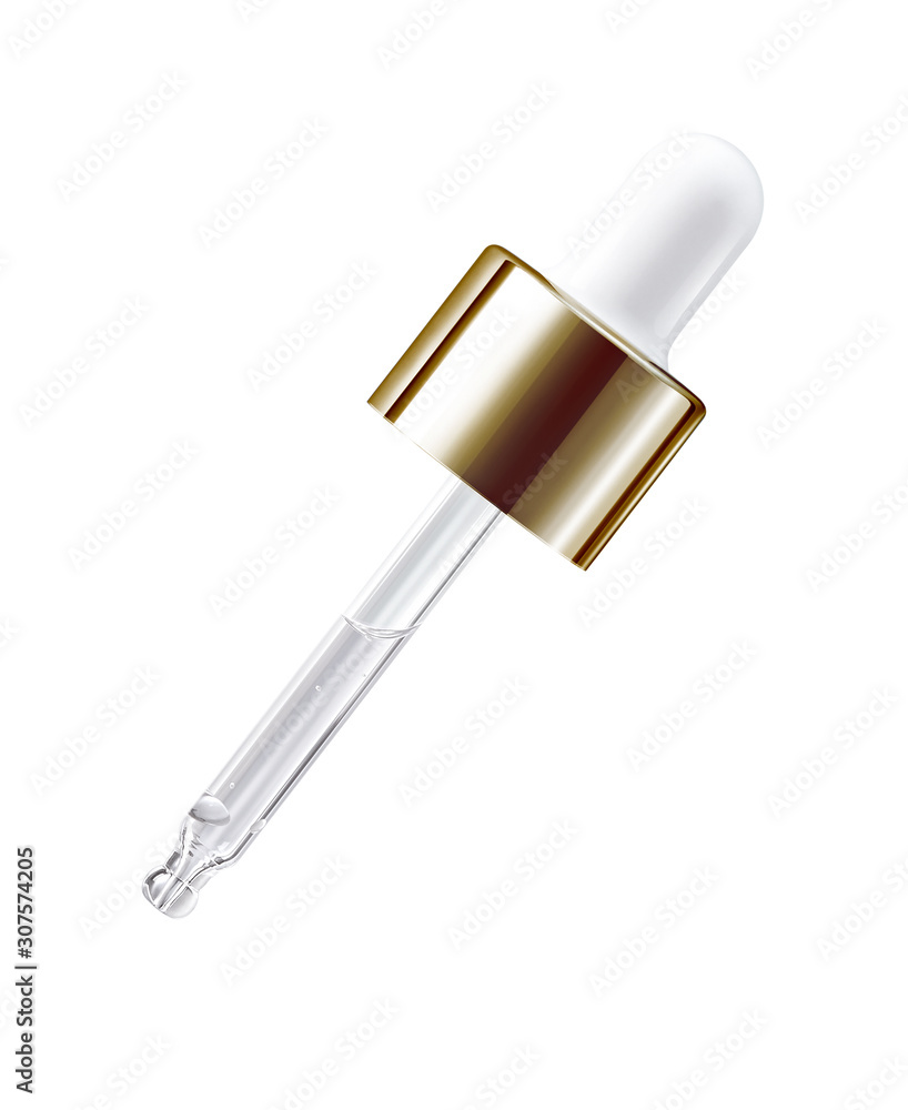 Fototapeta premium Dropper of essential oil, cosmetic pipette with essensial