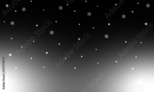Schneeflocken Hintergrund in Schwarz Vektorgrafik