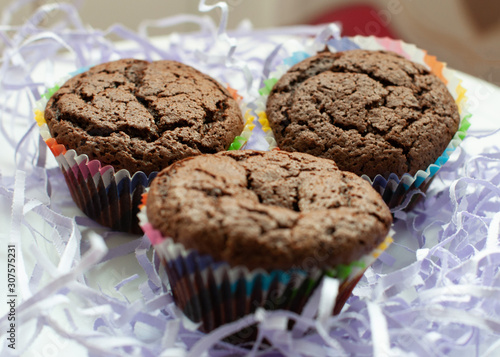 Chocolatte cakes with chocolatte center  photo