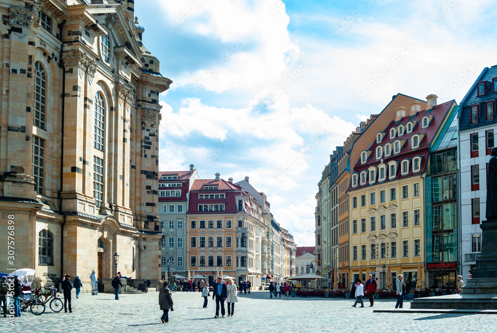 Fototapeta premium Dresden Market Square in sunny day