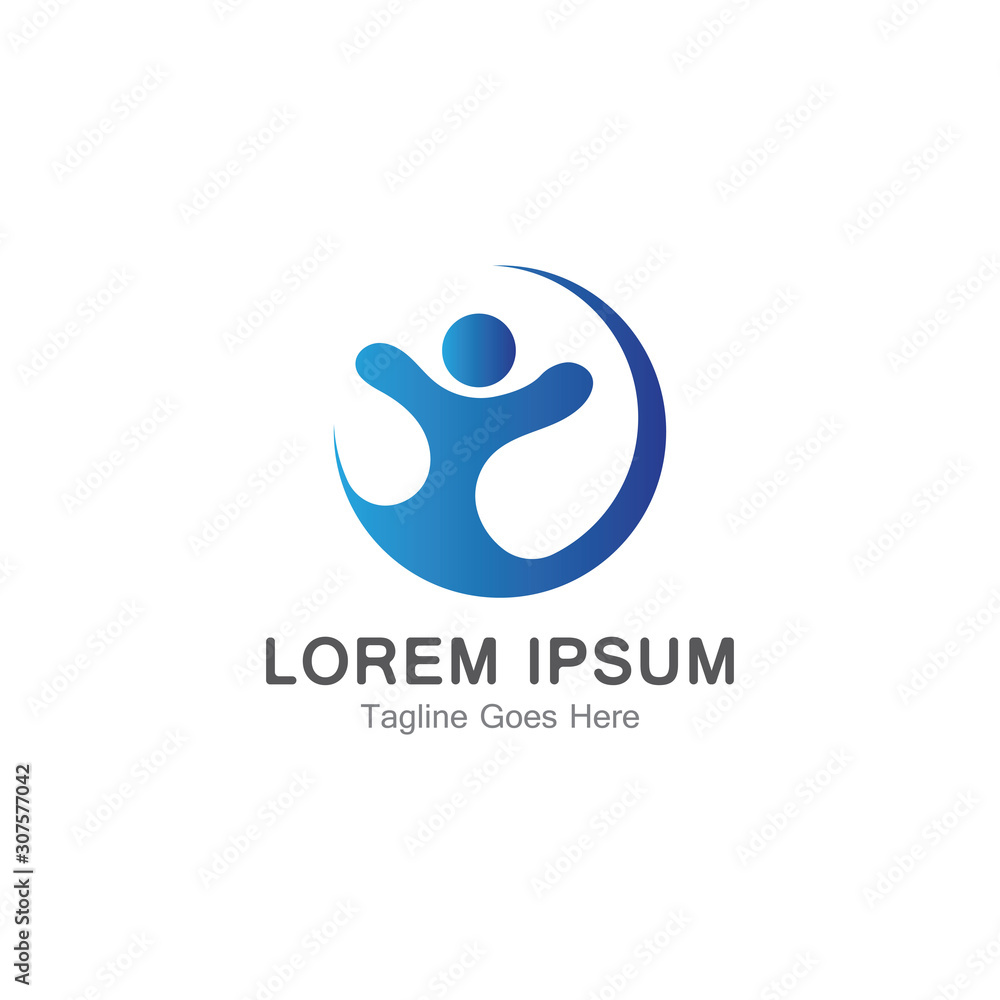 Human character logo simple illustration vector design Human character logo simple illustration vector design