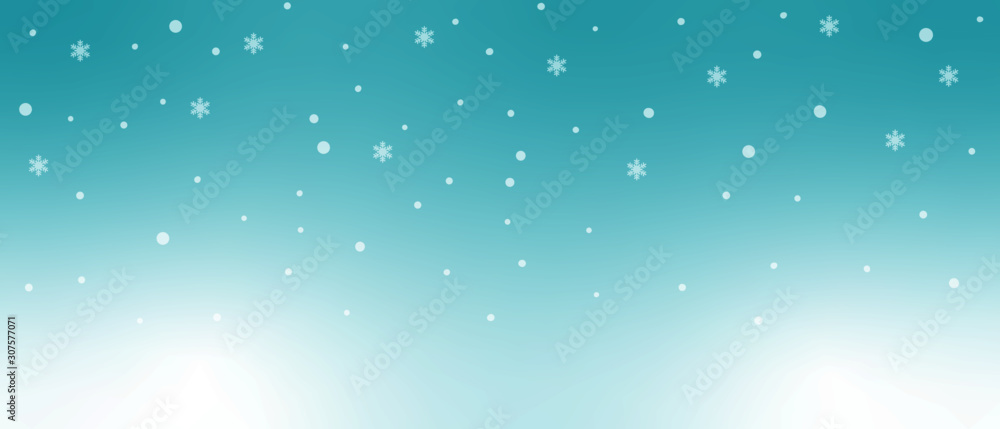 Schneeflocken mit blauen Hintergrund Vektorgrafik
