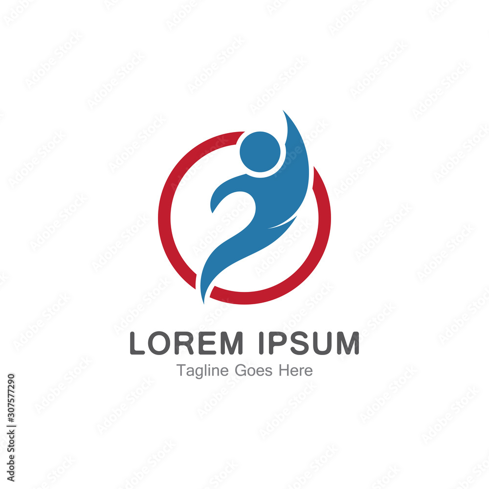 Human character logo simple illustration vector design Human character logo simple illustration vector design