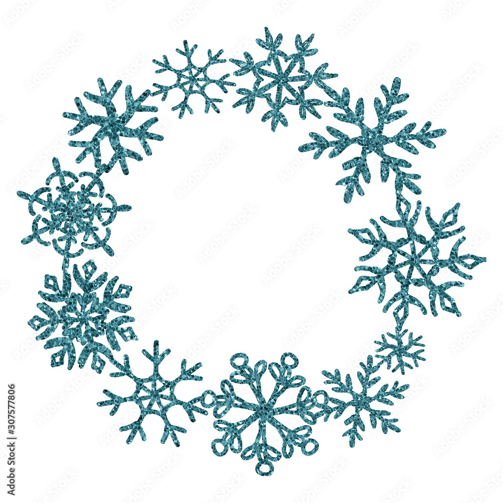 dusty blue snowflakes wreath frame dusty blue snowflakes wreath frame