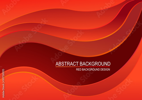 Abstract red background, Design paper cut background.