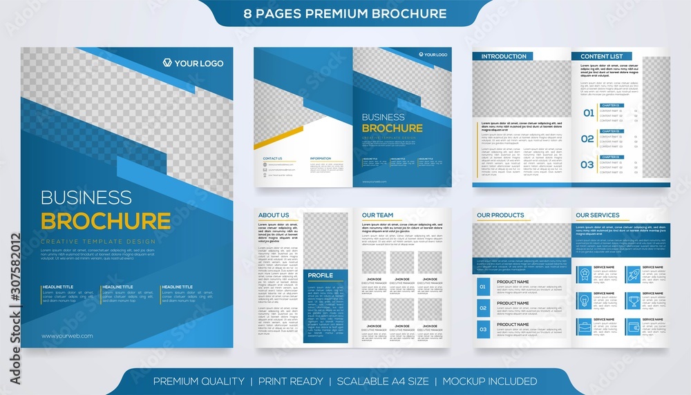set of brochure template design with minimalist concept and modern style