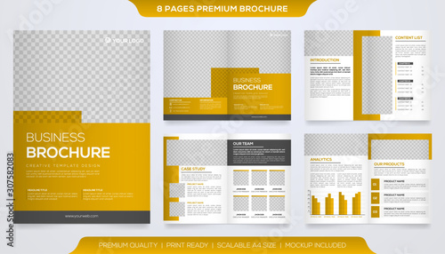 set of brochure template design with minimalist concept and modern style