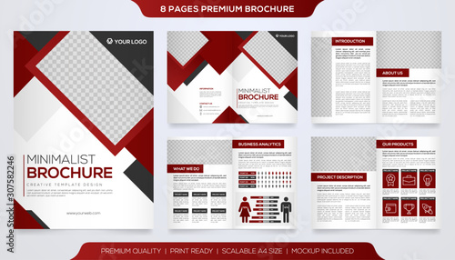 set of brochure template design with minimalist concept and modern style