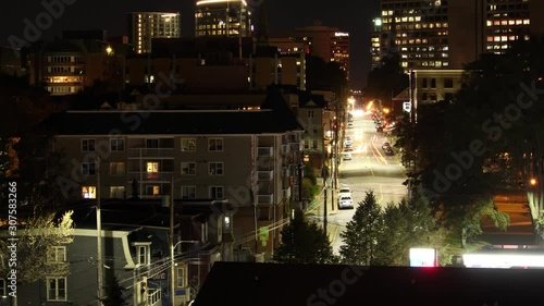 Halifax, Nova Scotia Downtown at Night photo